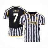 Juventus Player Chiesa Home Shirt 2023-2024