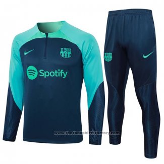 Sweatshirt Tracksuit Barcelona Kids 2023-2024 Blue