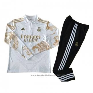 Sweatshirt Tracksuit Real Madrid Dragon Shirt 2024-2025 White