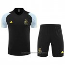 Tracksuit Algeria Short Sleeve 2023-2024 Black - Shorts