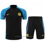 Tracksuit Inter Milan Short Sleeve 2022-2023 Black - Shorts