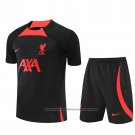 Tracksuit Liverpool Short Sleeve 2022-2023 Black - Shorts