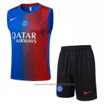 Tracksuit Paris Saint-Germain Without Sleeves 2025-2026 Blue Red