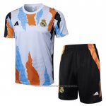 Tracksuit Real Madrid Short Sleeve 2024-2025 White and Yellow - Shorts