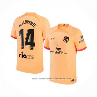 Atletico Madrid Player M.llorente Third Shirt 2022-2023