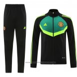 Jacket Tracksuit Manchester United 2024-2025 Black and Green