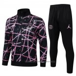 Jacket Tracksuit Paris Saint-Germain Kids 2025-2026 Black Pink