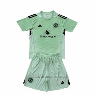 Manchester United Goalkeeper Shirt Kids 2025-2026 Green