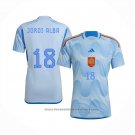 Spain Player Jordi Alba Away Shirt 2022