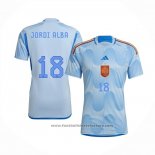 Spain Player Jordi Alba Away Shirt 2022