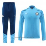 Sweatshirt Tracksuit Manchester City 2023-2024 Light Blue