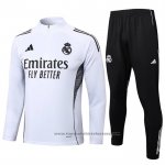 Sweatshirt Tracksuit Real Madrid Kids 2025-2026 White
