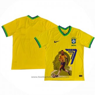 Thailand Brazil Pele Shirt Special 2022 Yellow