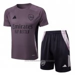 Tracksuit Arsenal Short Sleeve 2024-2025 Grey Purple - Shorts