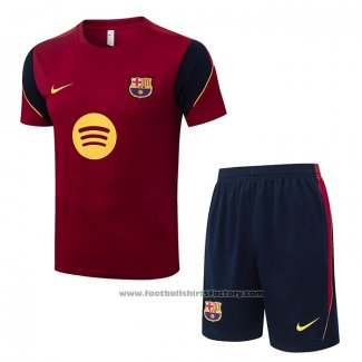 Tracksuit Barcelona Short Sleeve 2026-2027 Red - Shorts