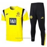 Tracksuit Borussia Dortmund Short Sleeve 2023-2024 Yellow