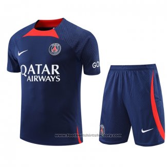 Tracksuit Paris Saint-Germain Short Sleeve 2022-2023 Blue Oscuro - Shorts