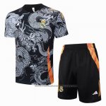 Tracksuit Real Madrid Dragon Short Sleeve 2024-2025 Black - Shorts