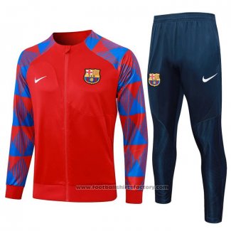 Jacket Tracksuit Barcelona Kids 2023-2024 Red