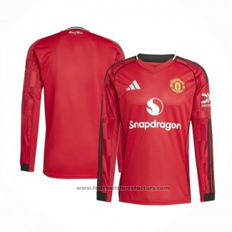 Manchester United Home Shirt Long Sleeve 2025-2026