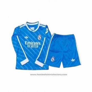 Real Madrid Third Shirt Long Sleeve Kids 2025-2026