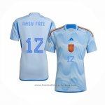 Spain Player Ansu Fati Away Shirt 2022