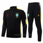 Sweatshirt Tracksuit Brazil Kids 2026-2027 Black Yellow