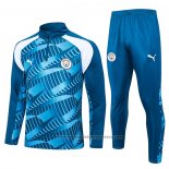 Sweatshirt Tracksuit Manchester City Kids 2023-2024 Blue
