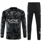 Sweatshirt Tracksuit Paris Saint-Germain Jordan 2022-2023 Black and Grey
