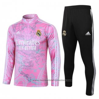 Sweatshirt Tracksuit Real Madrid 2023-2024 Rosa