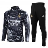 Sweatshirt Tracksuit Real Madrid Kids 2023-2024 Black