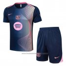 Tracksuit Barcelona Short Sleeve 2025-2026 Blue Pink - Shorts