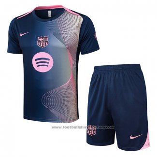 Tracksuit Barcelona Short Sleeve 2025-2026 Blue Pink - Shorts