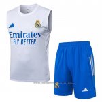 Tracksuit Real Madrid Without Sleeves 2025-2026 White Blue