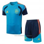 Tracksuit Spain Short Sleeve 202026-2027 Blue - Shorts