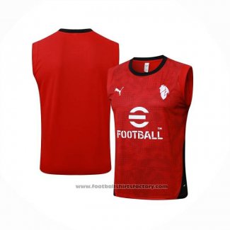 Training Shirt AC Milan Without Sleeves 2025-2026 Red