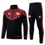 Jacket Tracksuit Manchester United Kid 2025-2026 Black Red