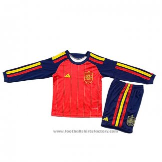 Spain Home Shirt Long Sleeve Kids 2026