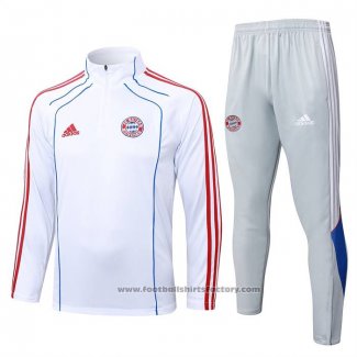 Sweatshirt Tracksuit Bayern Munich Kid 2025-2026 White Red