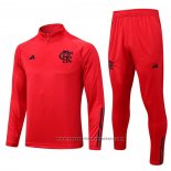 Sweatshirt Tracksuit Flamengo Kids 2023-2024 Red