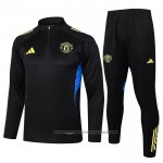 Sweatshirt Tracksuit Manchester United 2025-2026 Black Yellow