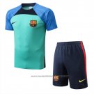 Tracksuit Barcelona Short Sleeve 2022-2023 Green - Shorts