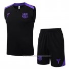 Tracksuit Barcelona Without Sleeves 2025-2026 Black Purple