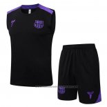 Tracksuit Barcelona Without Sleeves 2025-2026 Black Purple