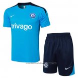 Tracksuit Chelsea Short Sleeve 2024-2025 Blue - Shorts