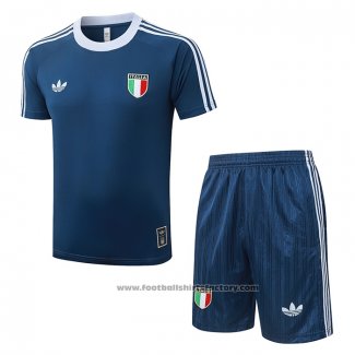 Tracksuit Italy Short Sleeve 2026-2027 Blue - Shorts