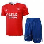 Tracksuit Paris Saint-Germain Jordan Short Sleeve 2024-2025 Red - Shorts