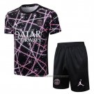 Tracksuit Paris Saint-Germain Jordan Short Sleeve 2025-2026 Black Pink - Shorts