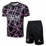 Tracksuit Paris Saint-Germain Jordan Short Sleeve 2025-2026 Black Pink - Shorts