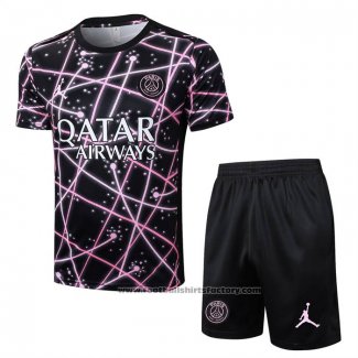Tracksuit Paris Saint-Germain Jordan Short Sleeve 2025-2026 Black Pink - Shorts